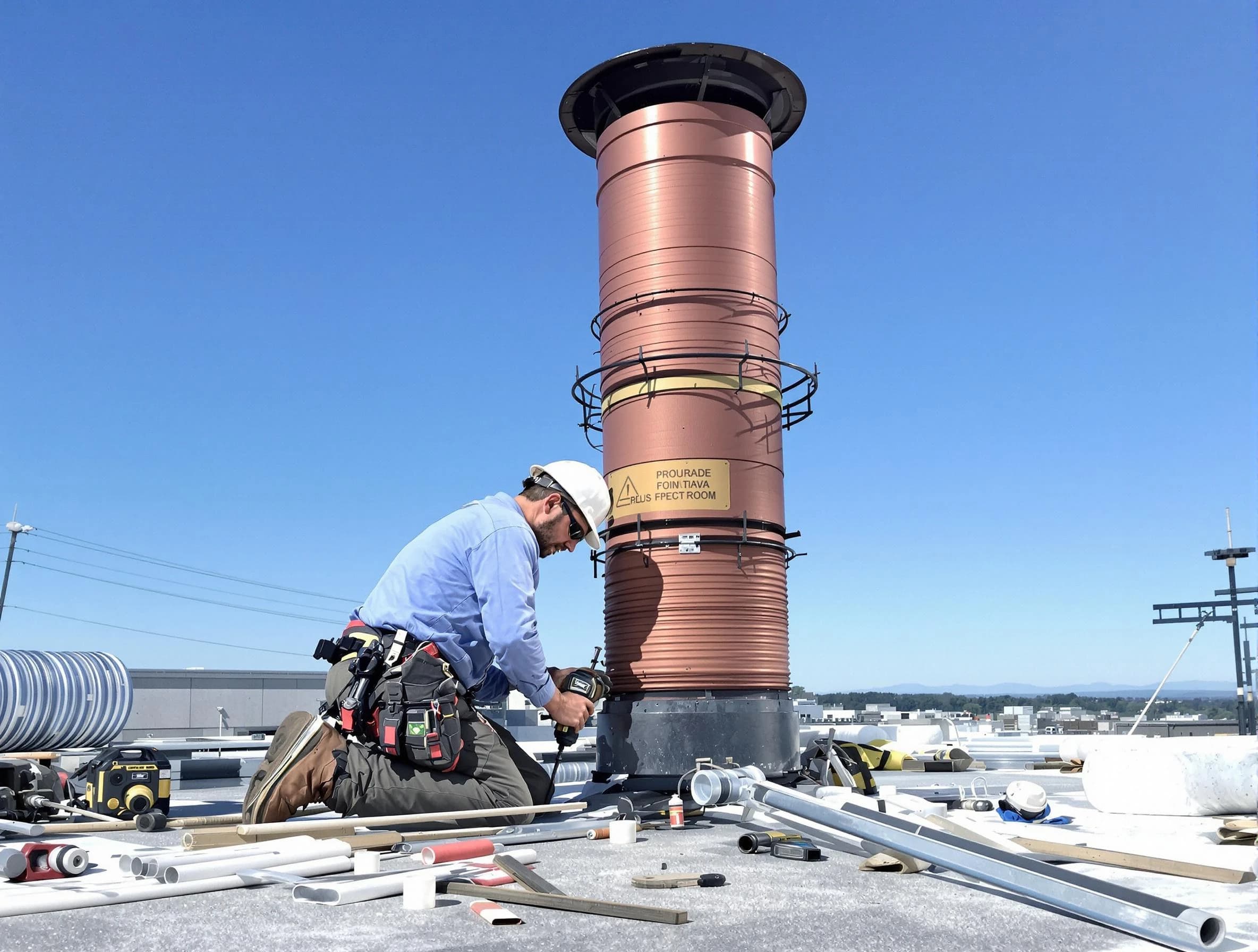 Installed chimney liner by Centennial Chimney Sweep in Centennial, CO
