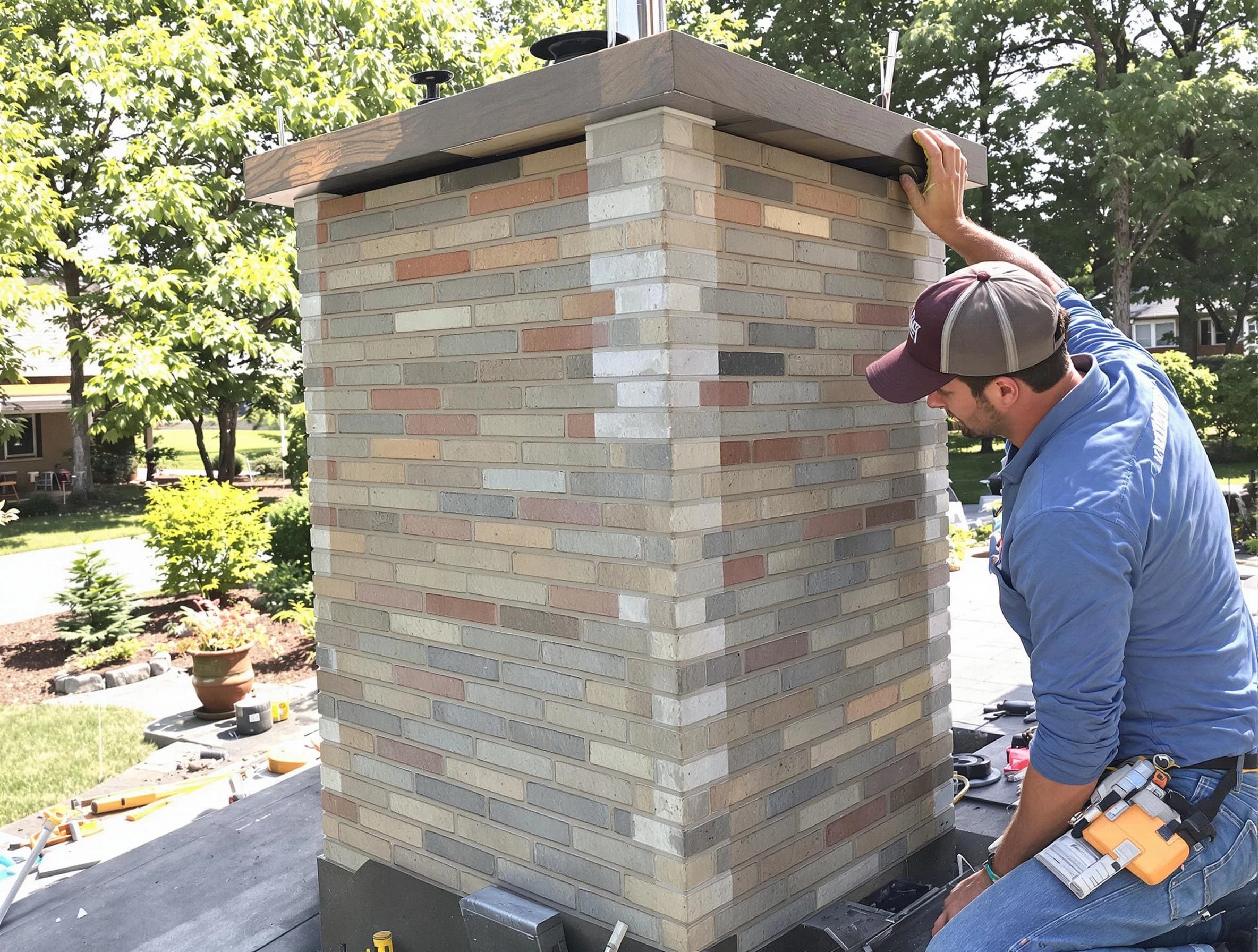 Centennial Chimney Sweep completing a modern chimney remodel in Centennial, CO