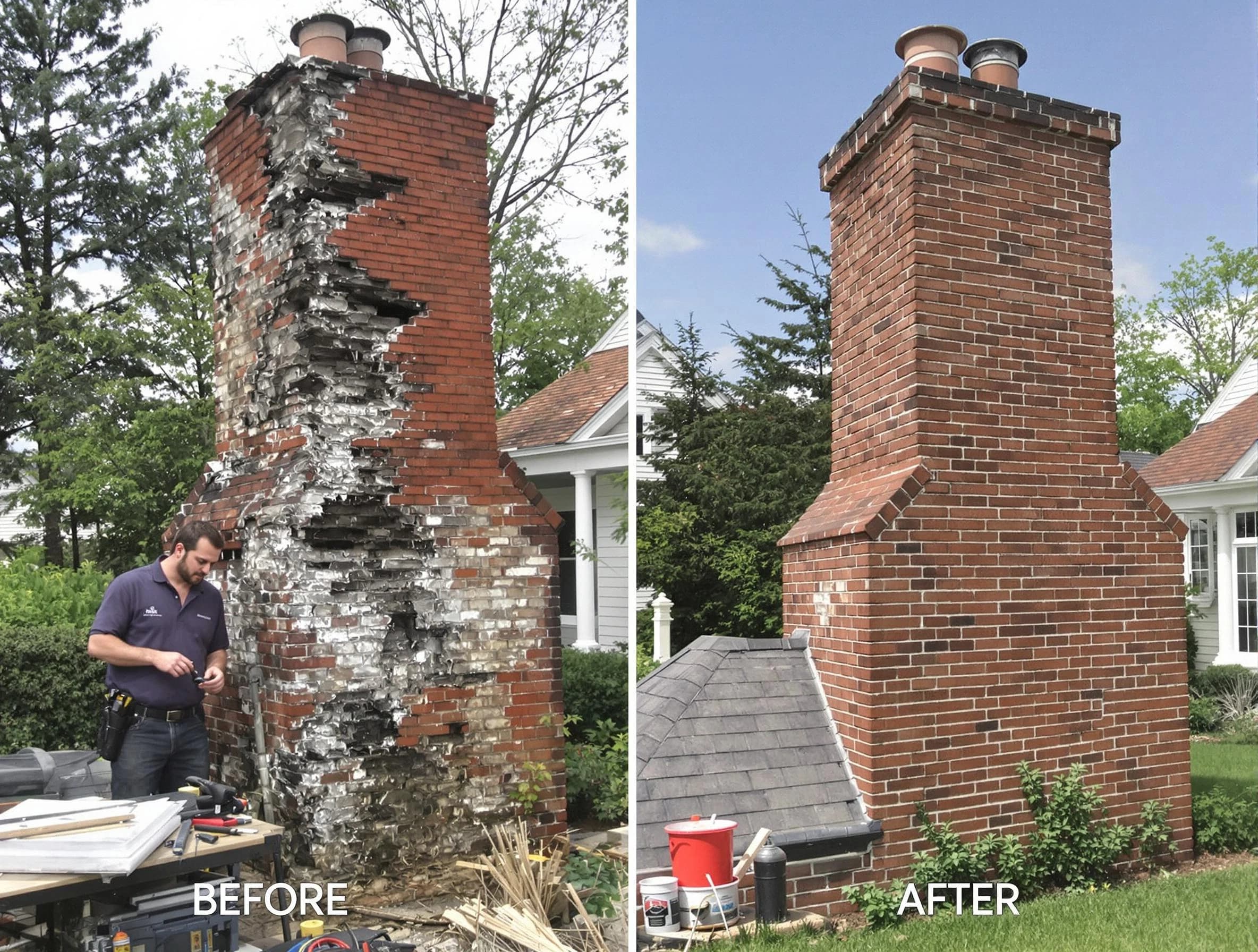 Centennial Chimney Sweep performing a full chimney restoration in Centennial, CO