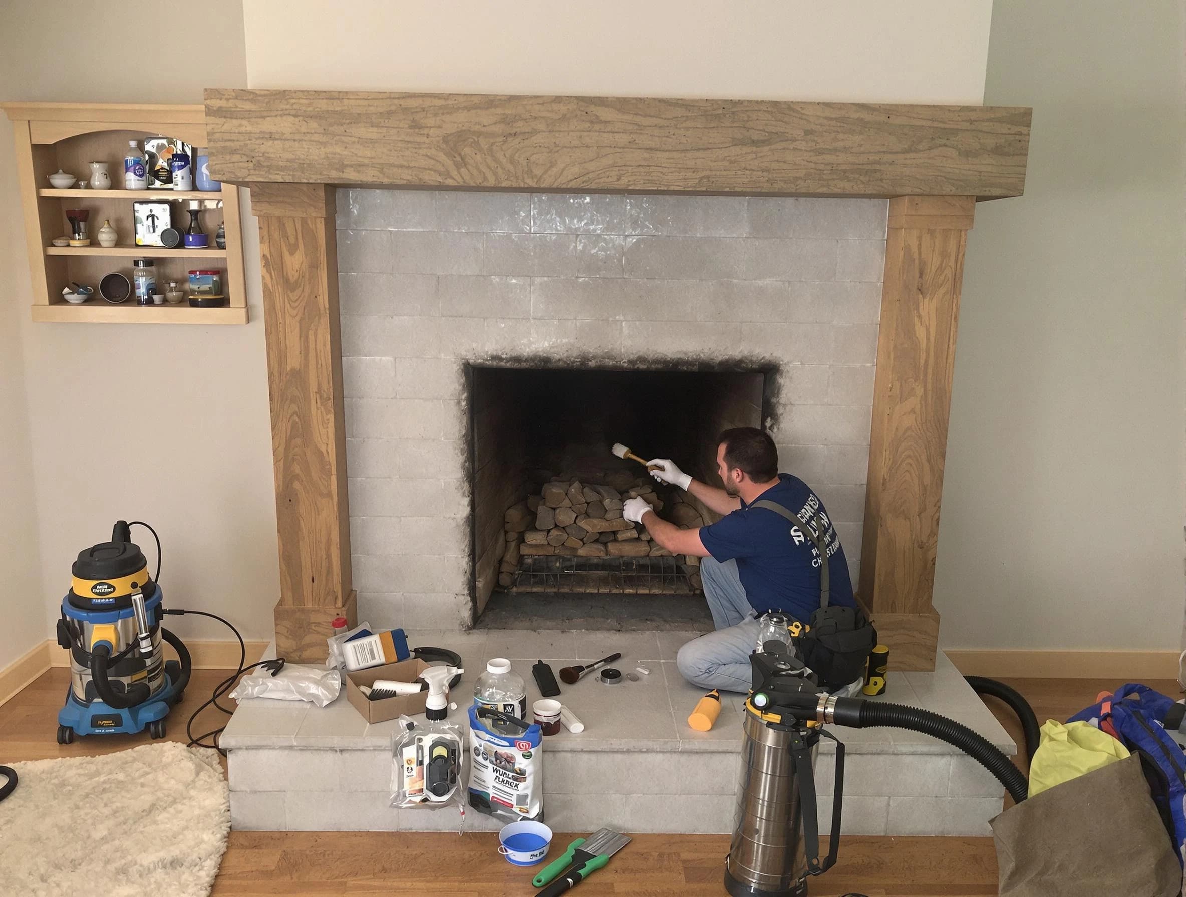 Detailed creosote removal process by Centennial Chimney Sweep in Centennial, CO