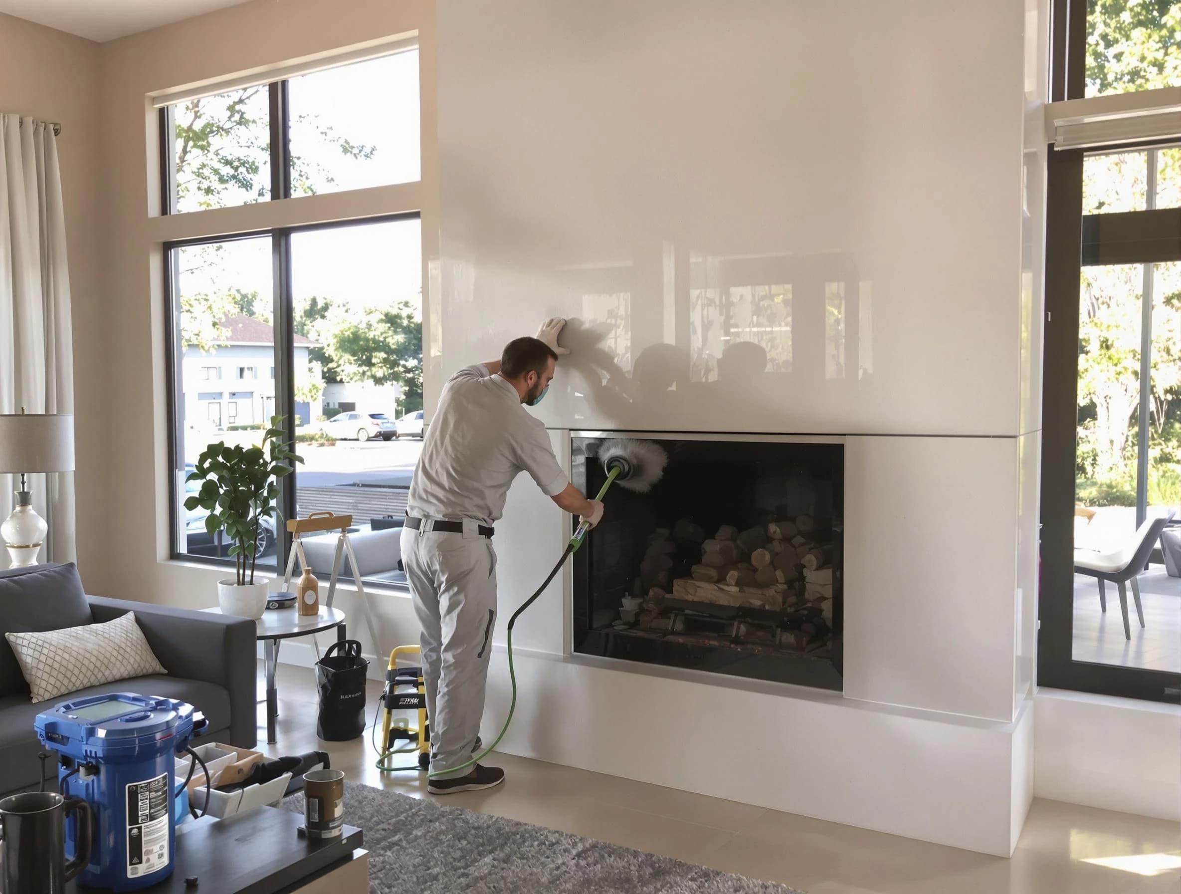 Centennial Chimney Sweep performing thorough soot removal in Centennial, CO