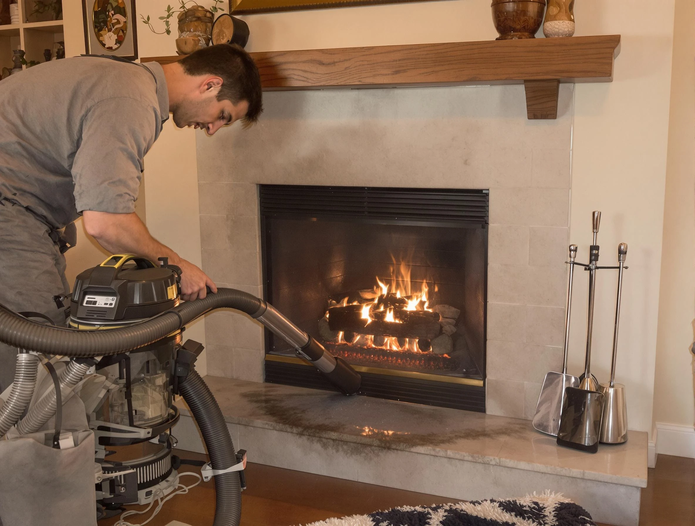 Routine fireplace upkeep by Centennial Chimney Sweep in Centennial, CO