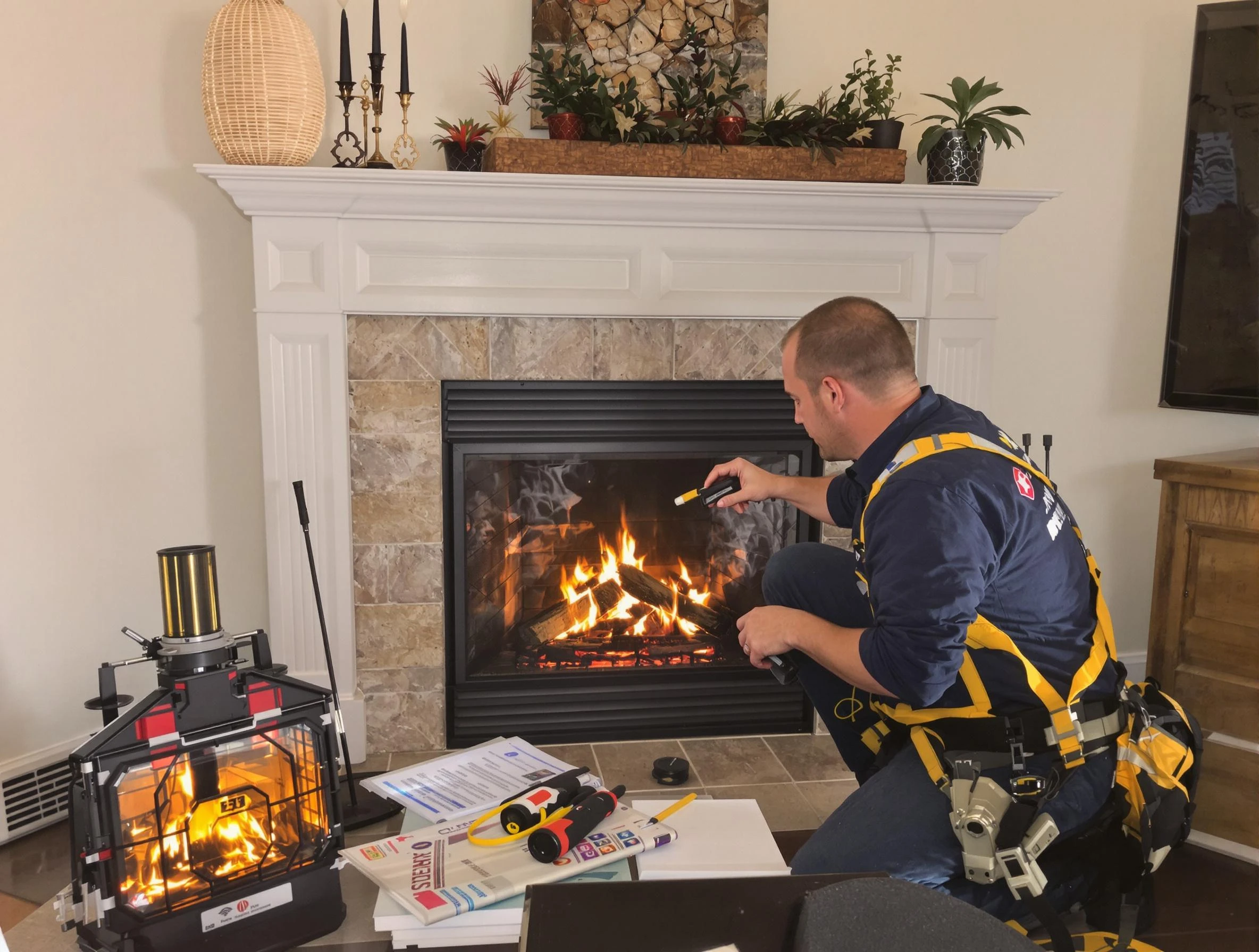 Safety-focused fireplace inspection by Centennial Chimney Sweep in Centennial, CO